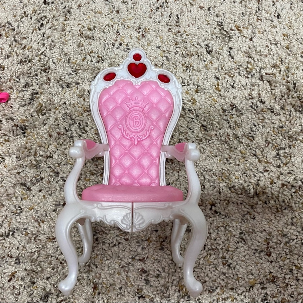 Barbie doll parlor toy chair vintage 1999 pink Mattel girls toys mirror - Picture 4 of 10